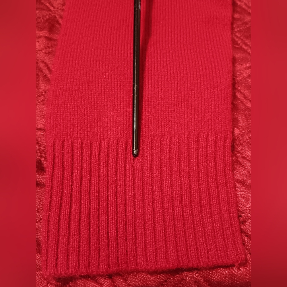 Antonio Melani Sweater 100% Cashmere Women Pullover SxS Red  Cowl Neck Stretch - Picture 9 of 10